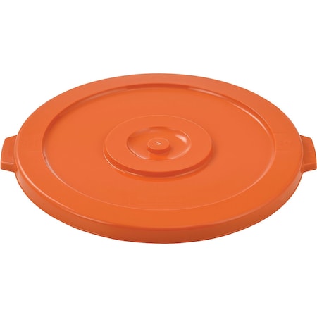 Global Industrial Flat Lid, Orange, Plastic 240461BOR
